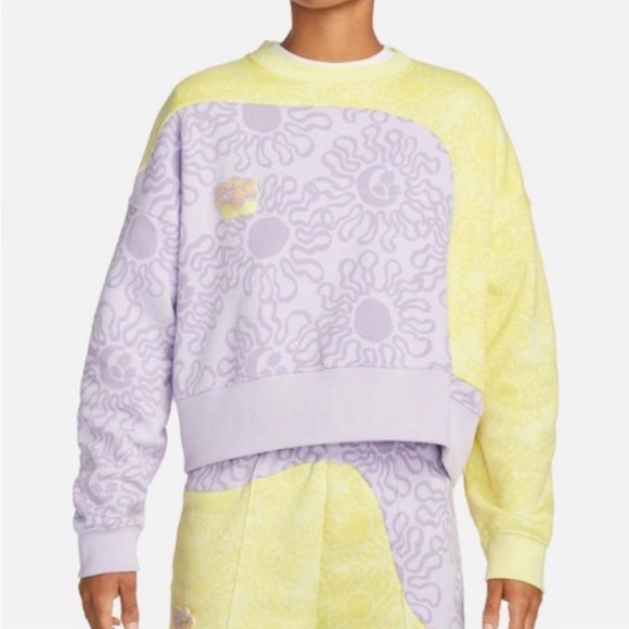 Nike Tops - NIKE Euphoria Trend Fleece Cropped Pullover Sweatshirt Size L NEW